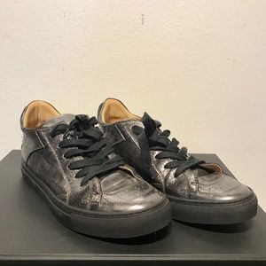 Maison Margiela Pewter Leather Sneakers Size 37